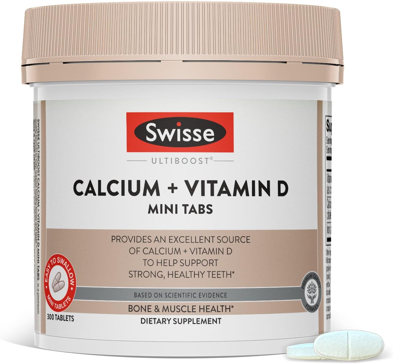 Swisse calcium vitamin D3 citrate 300 tablets bottle