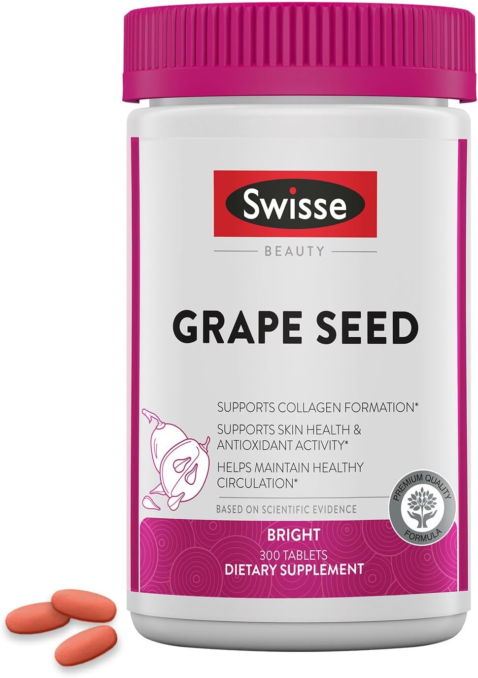 Swisse grape seed extract with vitamin C capsules bottle