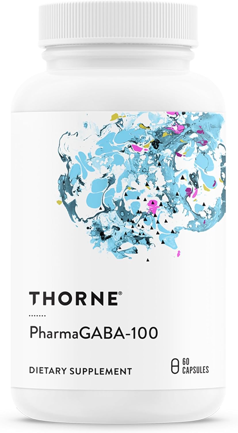 Thorne pharmagaba 100mg capsules bottle daily wellness
