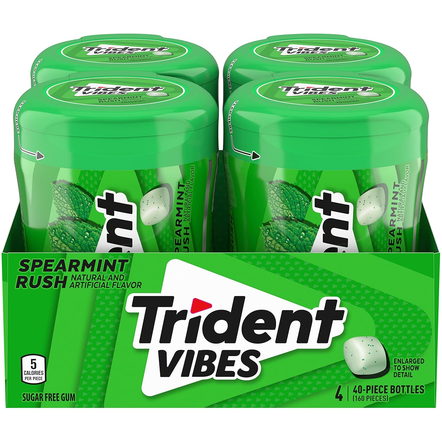 trident vibes spearmint rush gum 160 count