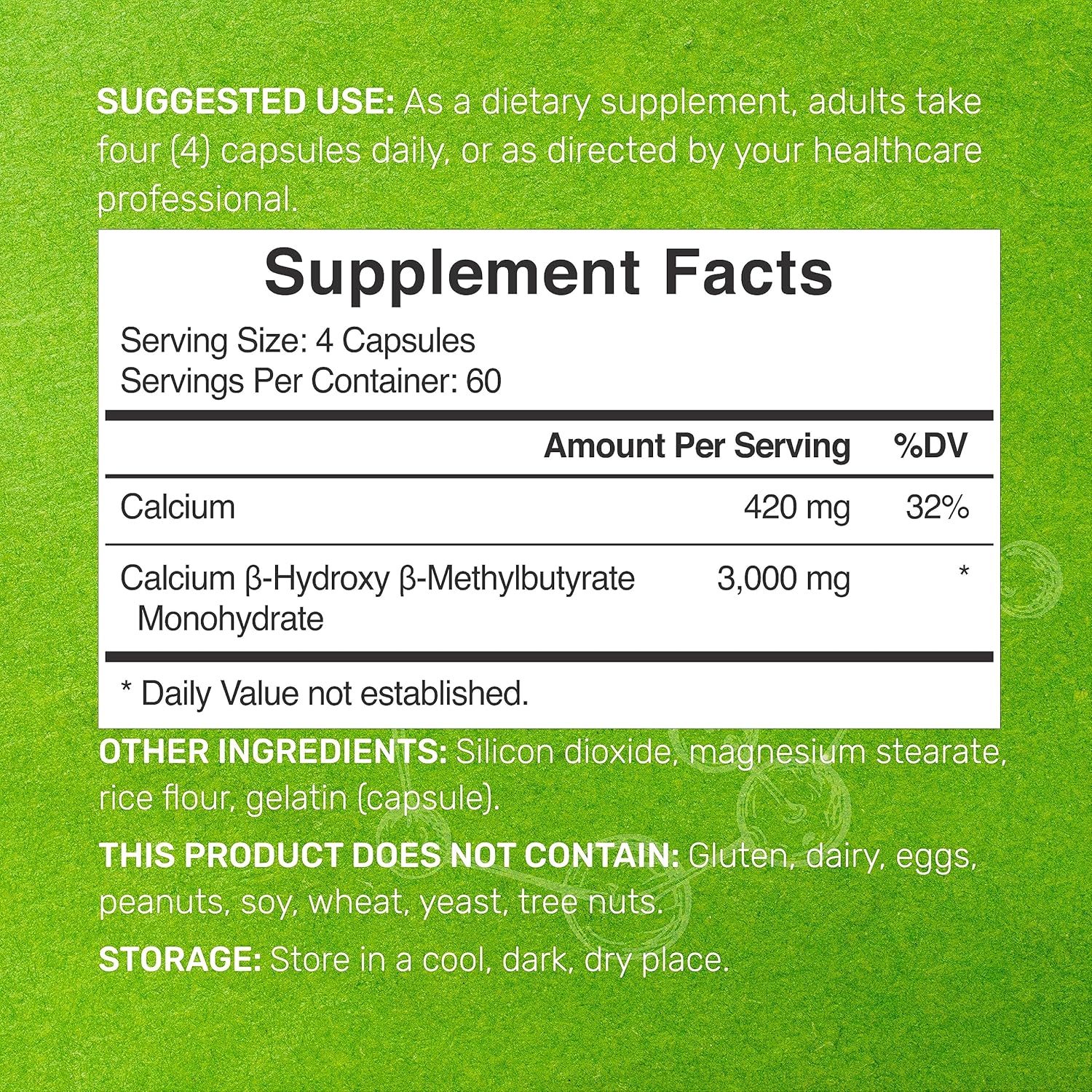 beta hydroxy beta methylbutyrate capsules workout supplement