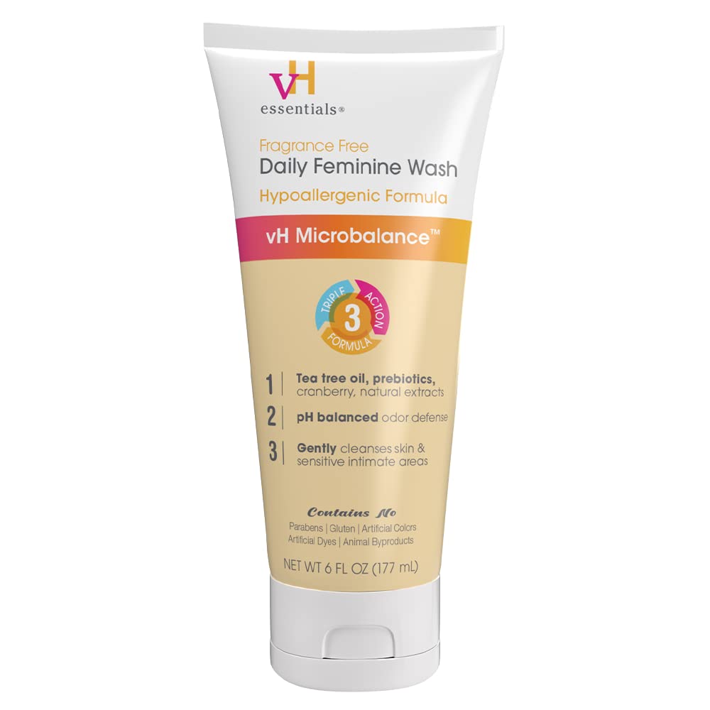 vH Essentials fragrance free feminine wash 6 fl oz bottle