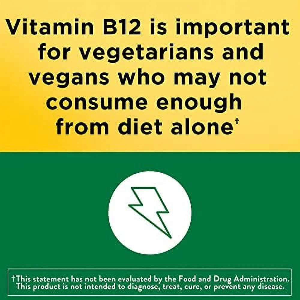 Vitamin B12 3000 mcg 60-count softgels for cellular metabolism
