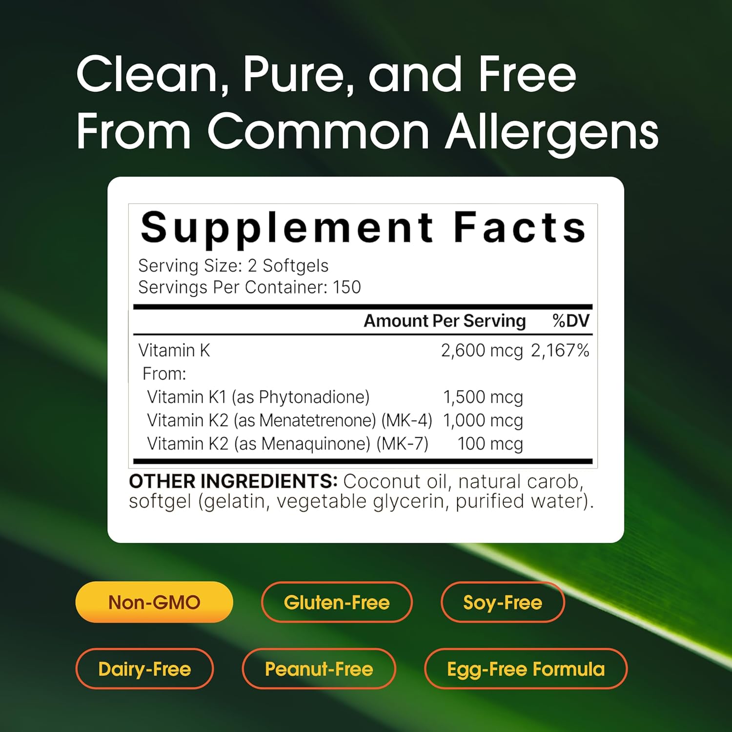 vitamin K2 MK7 MK4 supplement softgels NatureBell