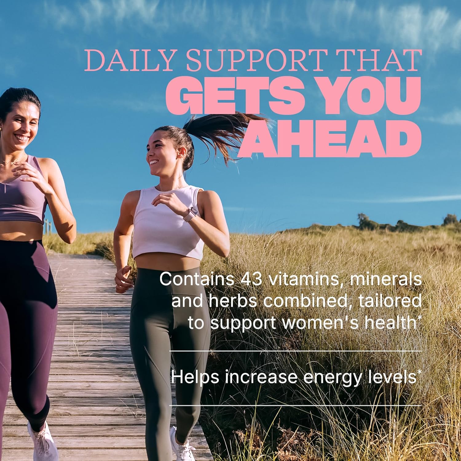 women’s wellness multivitamin tablets close up product