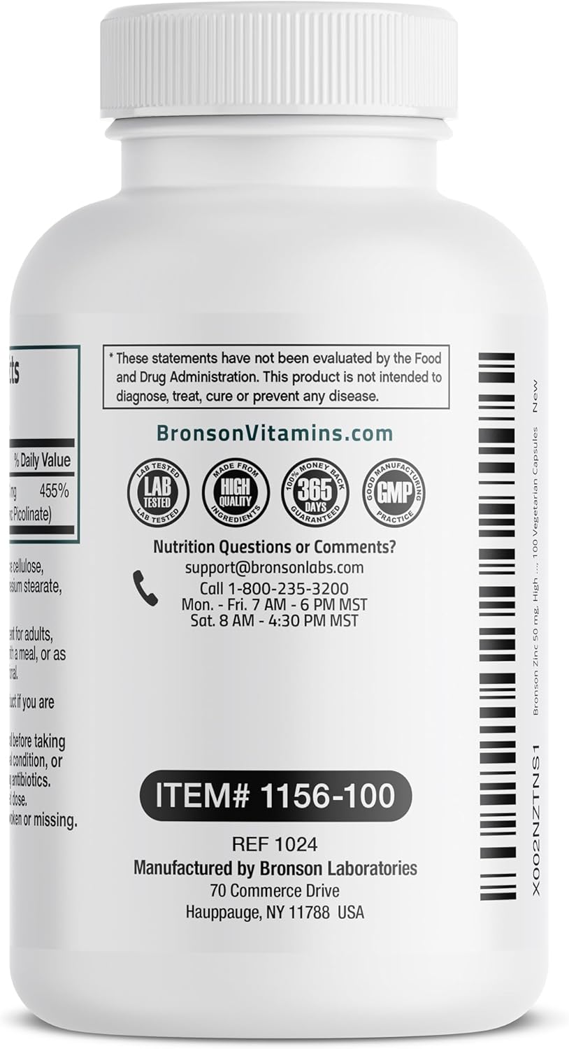 vegetarian zinc capsules close up product image